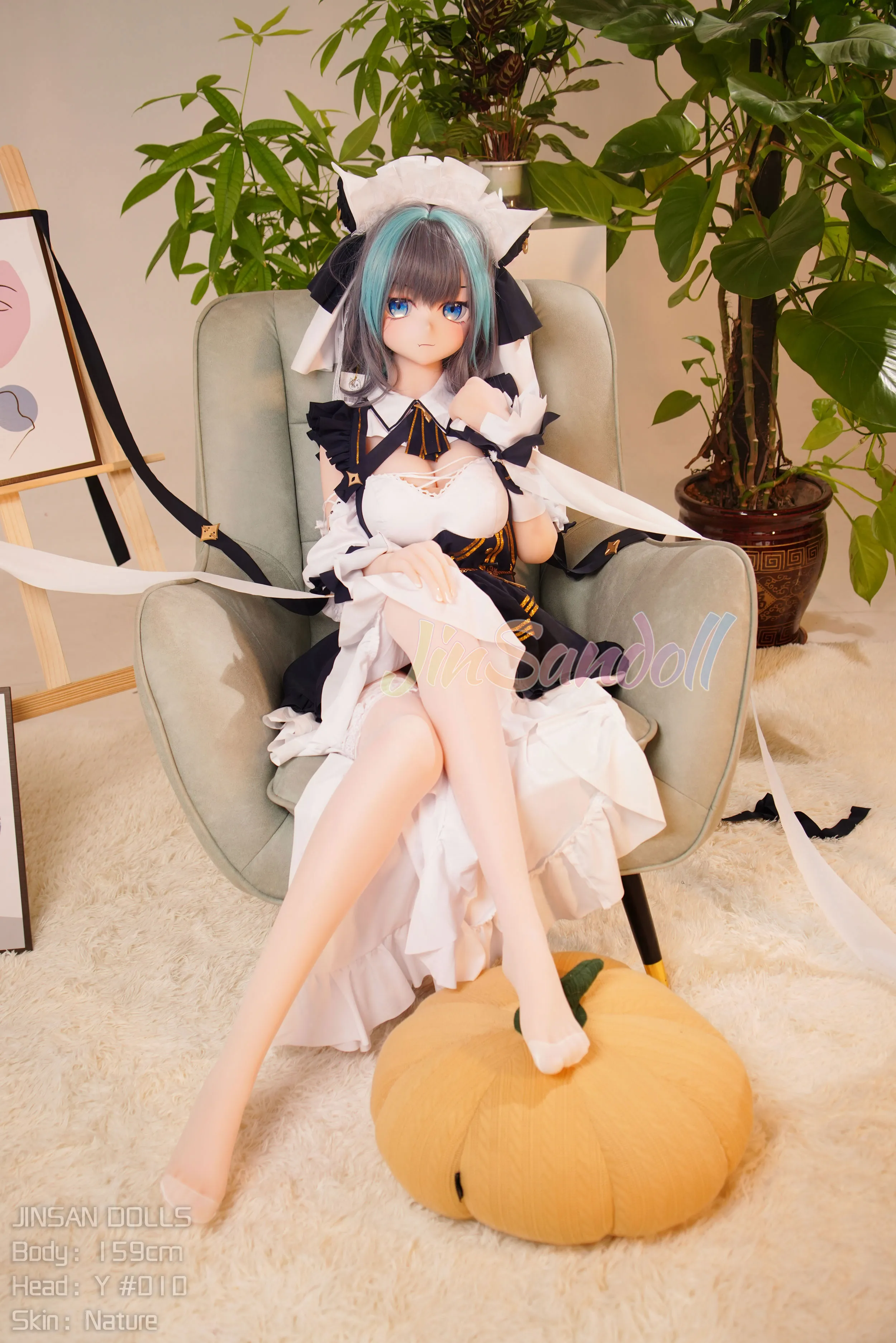 159cm (5ft3) Bonnet H Poupée réaliste style anime PVC et S-TPE Poupée sexuelle Tête #Y010